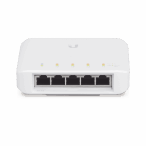Switch UniFi FLEX de 5 puertos para semi-exterior IP55 (1 x PoE de entrada 802.3af/at/bt y 4 puertos PoE de salida 802.3af)