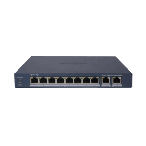 Switch Gigabit PoE+ / Administrable / 8 Puertos 1000 Mbps PoE+ / 2 Puertos 1000 Mbps de Uplink / Configuración Nube Hik-PartnerPro / Modo Extendido hasta 300 Metros / 60 W