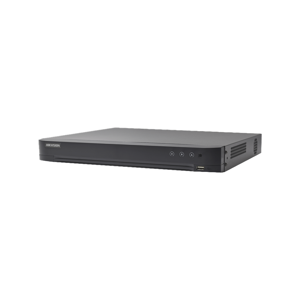 (Audio Bidireccional) DVR 32 Canales TurboHD + 8 Canales IP / 5 Megapixel Lite - 3K Lite / Acusense / Reconocimiento Facial / Audio por Coaxitron / 2 Bahías de Disco Duro / H.265+ / Salida de Video en Full HD