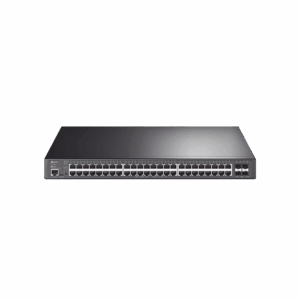 Switch L2+ Omada PoE+ / 48 Puertos PoE+ 10/100/1000 Mbps / 4 Puertos SFP+ 10G / 2 Puertos Consola (RJ45 y microUSB) / Administración Centralizada Omada o Stand-Alone / Multicast IGMP / Calidad de Servicio / Presupuesto PoE 500W / Montaje en Rack