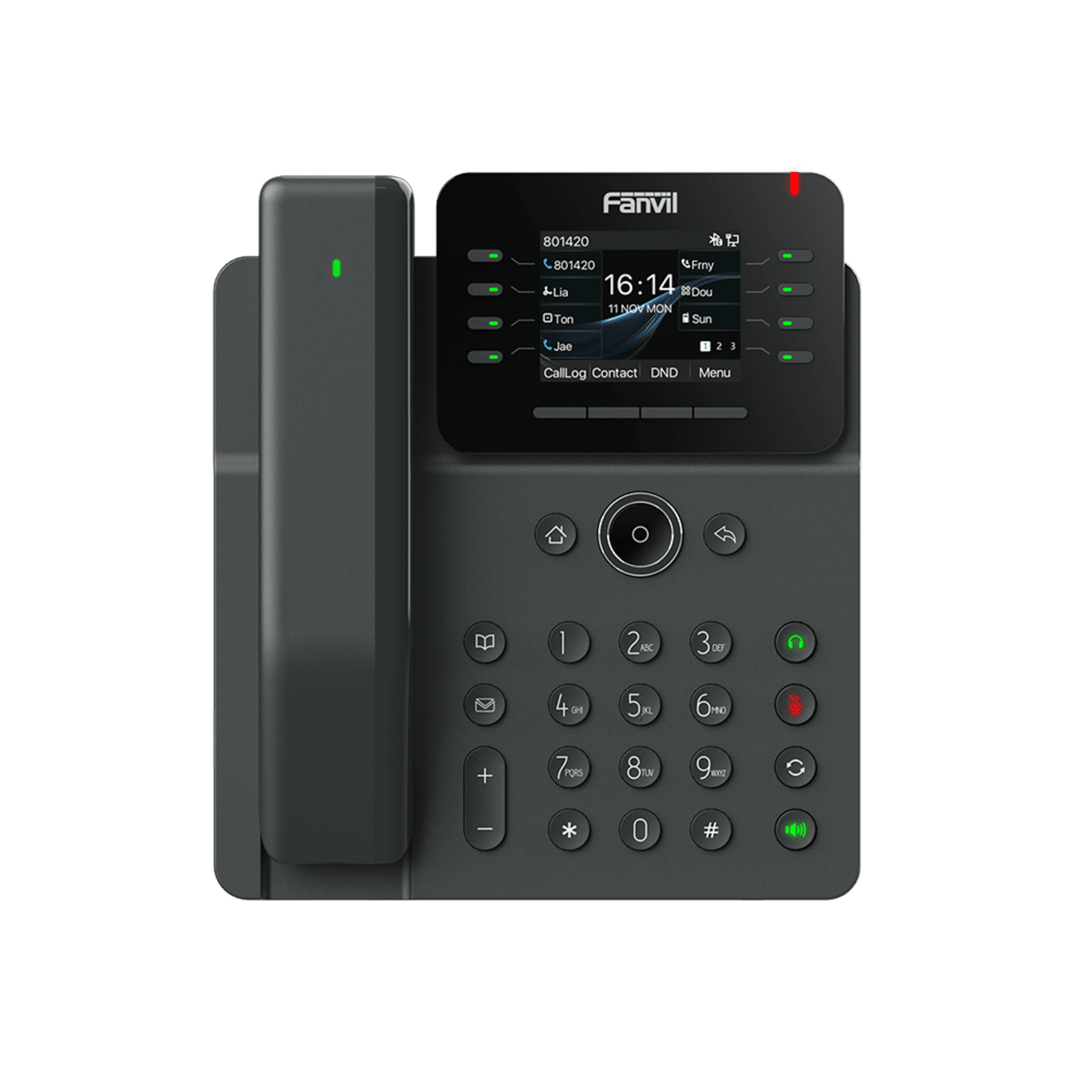Telefono IP Handset Inalámbrico, 12 Líneas SIP, Conferencia 6 Vias, Puertos Gigabit, PoE, Pantalla 2.8