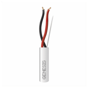 Bobina de 305 Metros de Cable / 2 x 16 AWG / Riser / Tipo CMR-CL3R / Color Blanco / Para Aplicaciones de Alarmas de Intrusión, Control de Acceso, Automatización, Interfonos y Tv Porteros