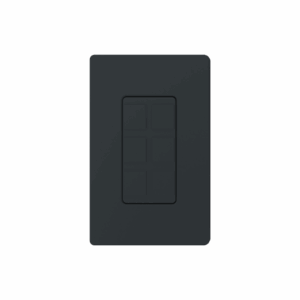Placa de 6 puertos, color negro night.