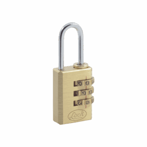 Candado de Latón de Combinación Maletero Programable/ Medida 20 mm / Nivel de seguridad 3 / Discos Programables.