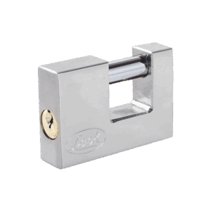 Candado para Cortina Metálica / Medida 80 mm/ Acabado Cromo Satinado/ Nivel de Seguridad 6 / Llave Estándar.