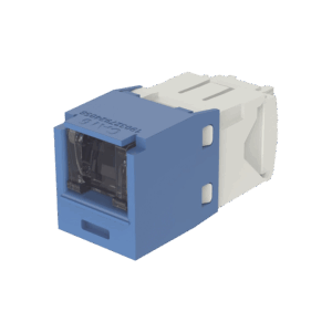 Conector Jack RJ45 Estilo TG con Ventana, Mini-Com, Categoría 6, de 8 posiciones y 8 cables, Color Azul
