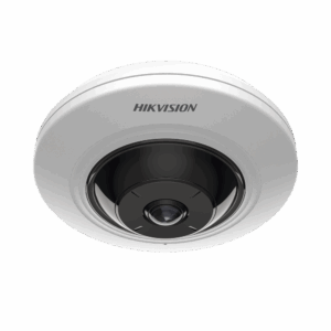 Mini Fisheye IP 5 Megapixel / Panorámica 180° - 360° / 8 mts IR / Interior / PoE / HEOP / ACUSENSE / Detección Facial / Microfono Integrado