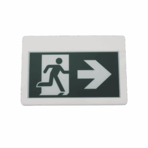 Letrero LED de Señalización de salida "Hombre Corriendo"/ Alto brillo / Uso en pared, lateral o techo / Batería de Respaldo Incluida con hasta 120 minutos de duracion