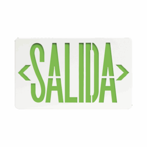 Letrero LED DUAL de SALIDA Universal con alto brillo/uso en pared, lateral o techo/Batería de Respaldo Incluida.