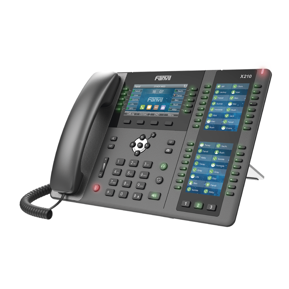 Teléfono IP ideal para recepción hasta 20 líneas SIP, PoE, 106 botones DSS, Bluetooth integrado para diademas, puertos Gigabit, soporta recepción video
