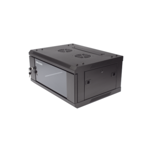 Gabinete para Montaje en Pared - Piso / Puerta de Cristal Templado / Cuerpo Fijo / 4 Unidades de Rack / 19" / Fabricado en Acero