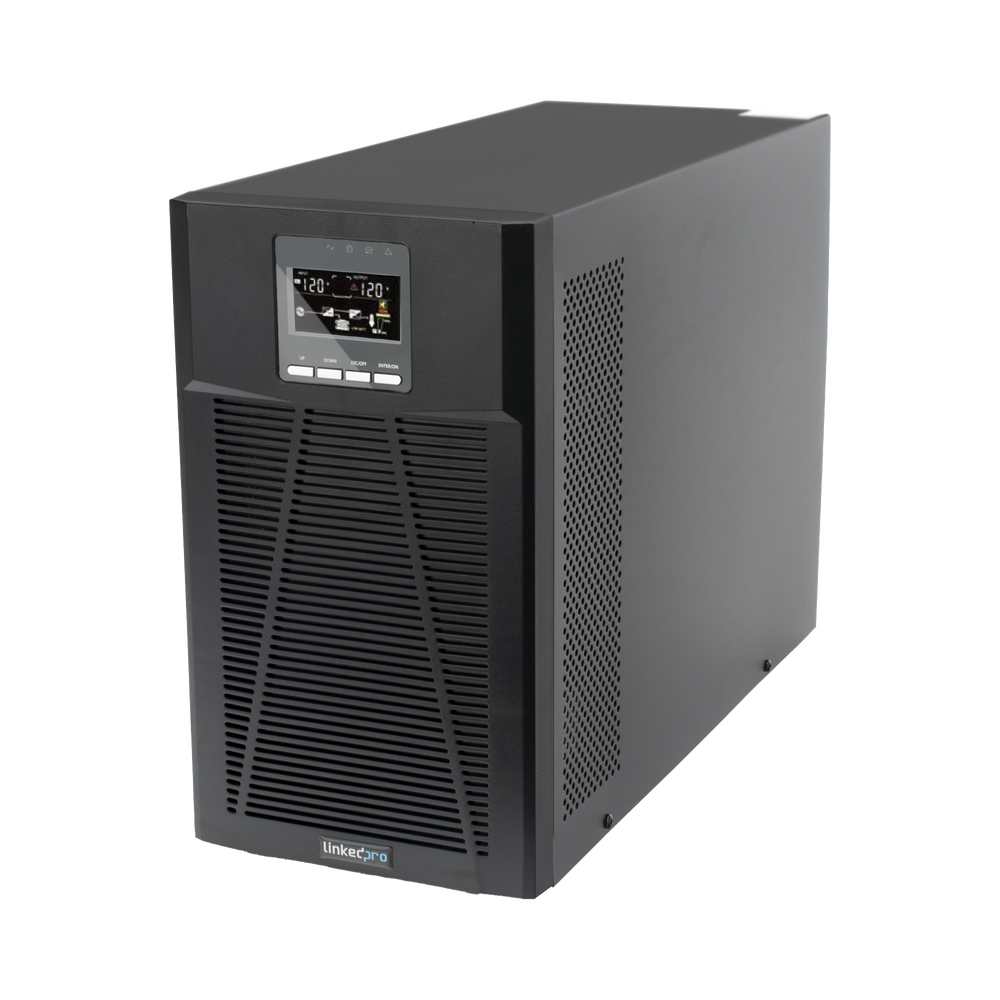 UPS 2000VA/1800W Online Doble Conversión /Pantalla LCD / 4 tomas 5-15R / Regulación de Voltaje / Protección RJ45