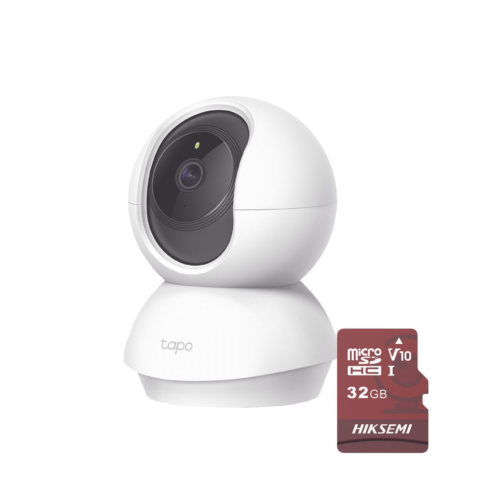Kit de Cámara IP Wi-Fi / Incluye 1 Pieza Modelo TAPOC200 / 2 Megapixel / Utiliza La App Tapo / 1 Memoria Micro SD Hiksemi Modelo HS-TF-E1/32G
