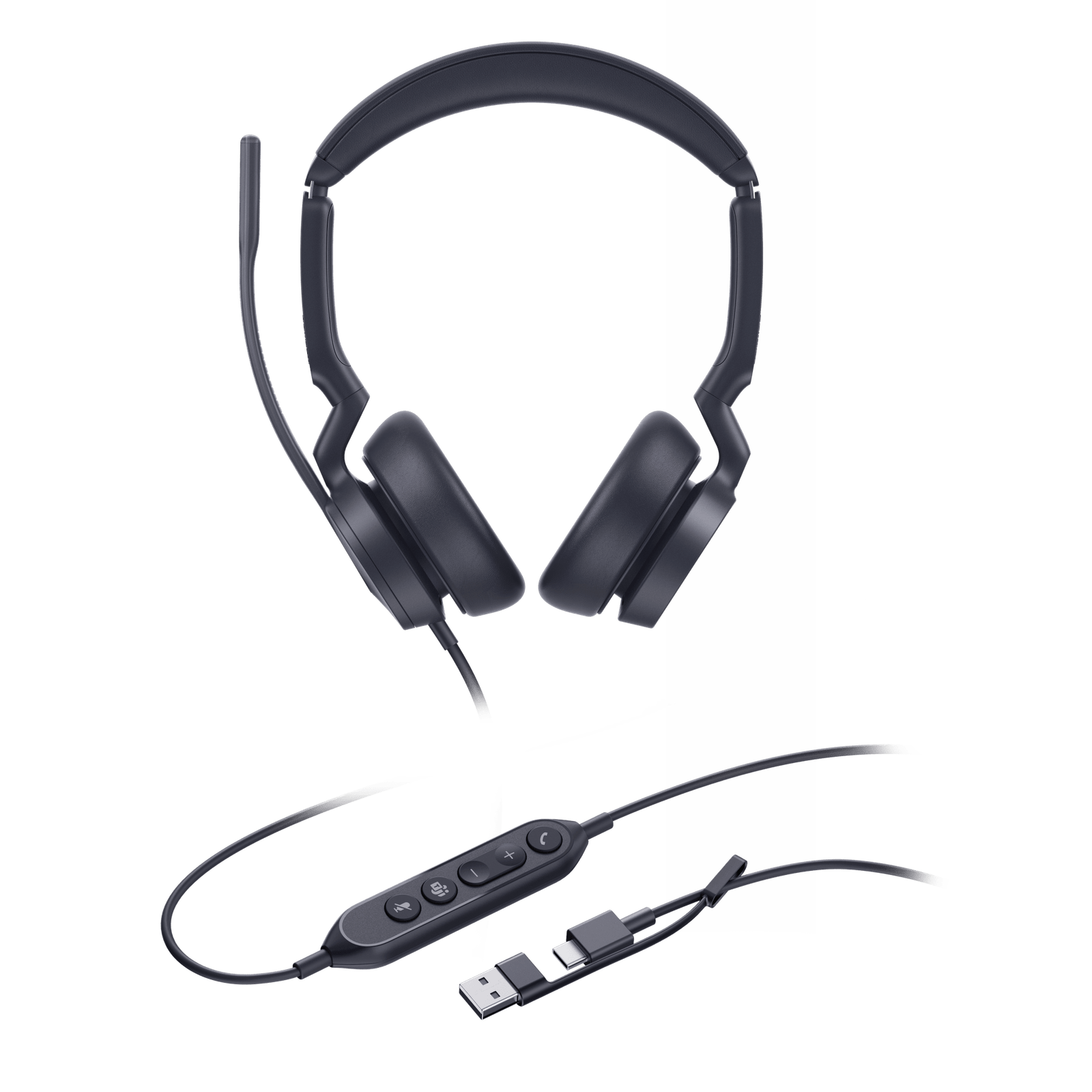 Diadema Alámbrica Yealink UH46 Dual USB-C/A Certificada con Microsoft Teams