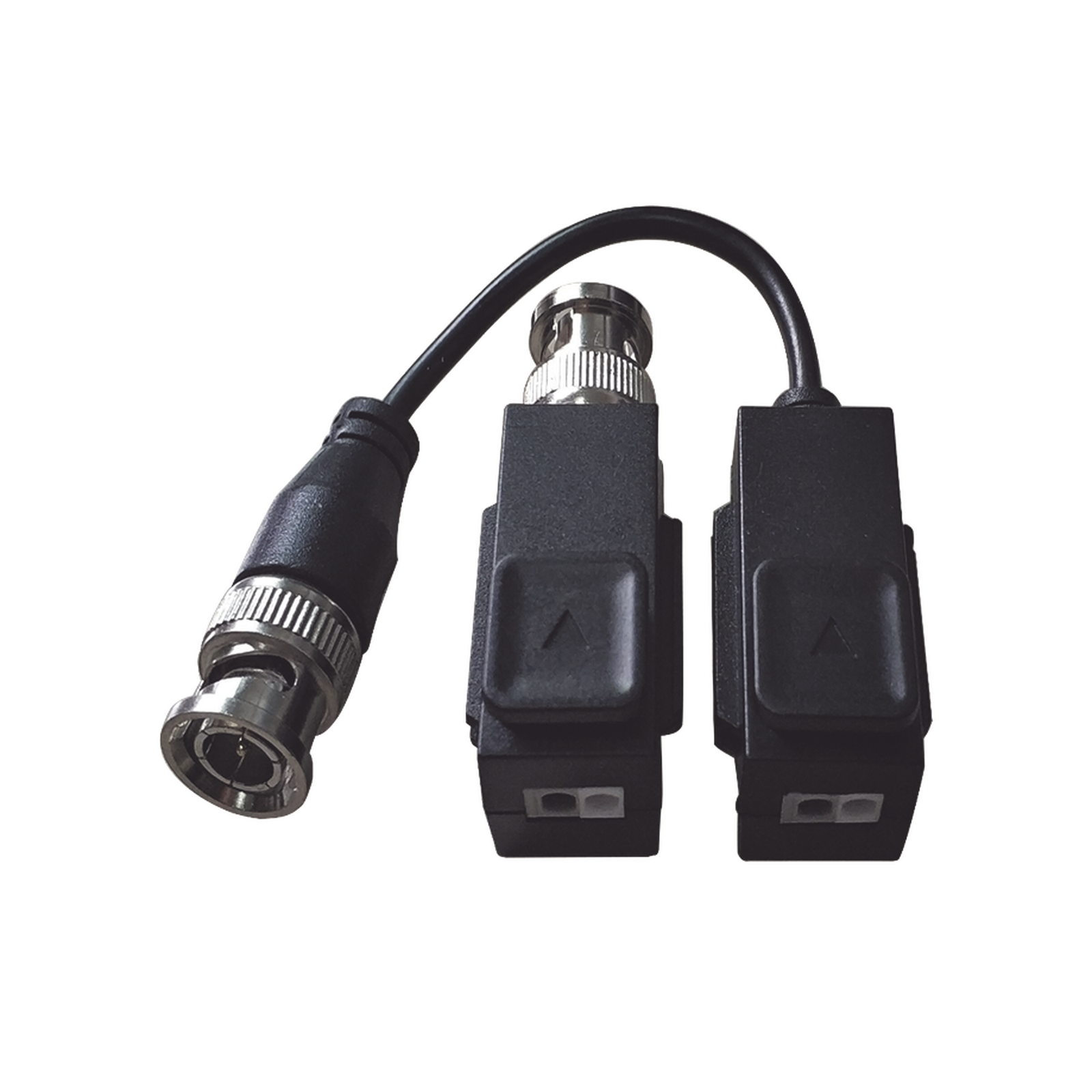 Kit de Transceptor (Balluns) TURBOHD con Boton Push / Hasta 8 MP (4K) / 100% Cobre / Soporta HD-TVI / AHD / CVI / CVBS / Audio por Coaxitron / Datos para Menu de Configurar de Cámaras