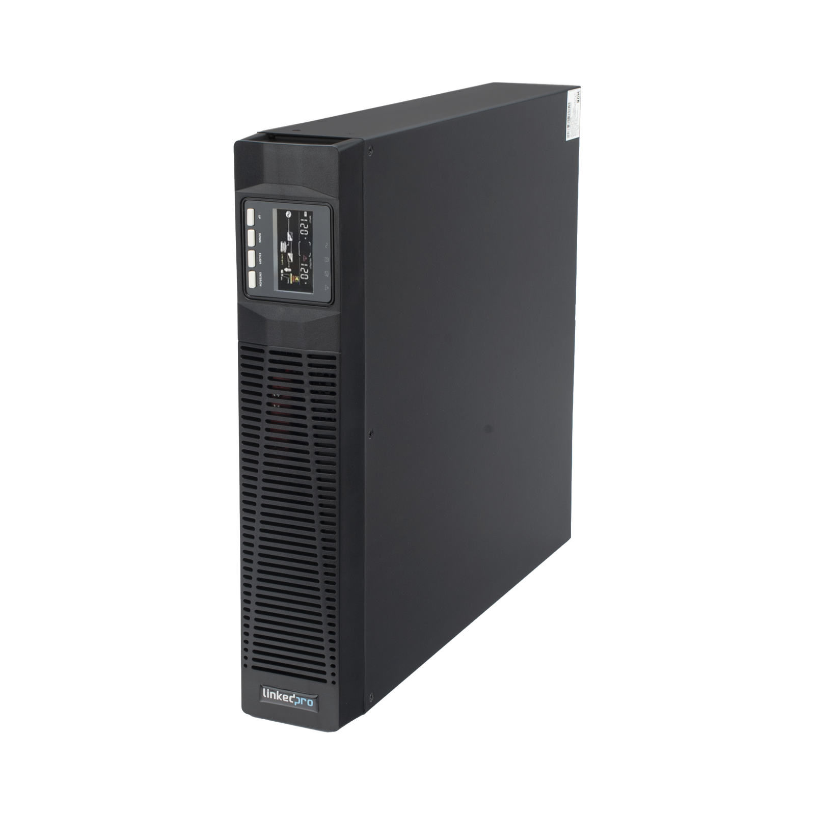 UPS de 2000VA/1800W / Topología On-Line Doble Conversión / Entrada y Salida de 120 Vca / Clavija de Entrada NEMA 5-20P / Pantalla LCD Configurable / Formato Rack/Torre