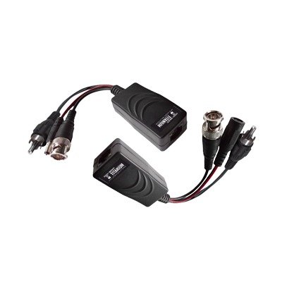 Kit de transceptores activos, envía alimentación 12V/24Vcc/AC, video y audio a una distancia de hasta 150 m en 4K para aplicaciones de video por UTP Cat 5e / 6 en alta definición.