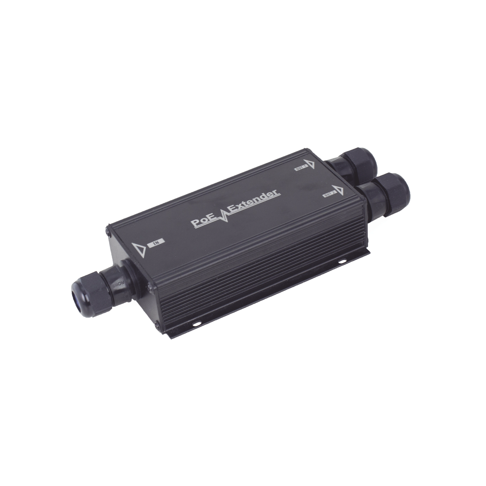 Extensor PoE/ 100 Metros / Intemperie (IP66) / 60 Watts / 1 puerto @ 2 salidas a 30 W / No requiere fuente de alimentación adicional