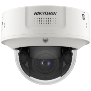 Domo IP 8 Megapixel / Lente Mot. 2.8 a 12 mm /  DARKFIGHTER / WDR 120 dB / IK10 / 30 mts IR / Conteo Facial / Detección Facial / Interior / PoE / Búsqueda por Atributos / Micrófono Integrado / Micro SD