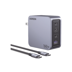 Cargador Rápido GaN / 160W Máximo / 3 USB-C + 1 USB-A / PD3.1 140W / PPS / UFCS / QC5 / Protecciones Múltiples / PC 94-V0