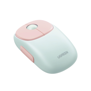 Mouse Inalámbrico FUN | Recargable| 2.4G & Bluetooth | 4 Niveles de DPI | Silencioso | Ergonómico | 5 Botones | Compatible con Windows, macOS 10.5, Android iOS Linux y Chrome OS | Color Rosa.