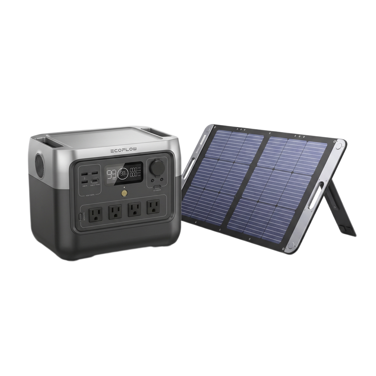 Kit de Energía Portátil / Estación 768 Wh / Salida AC 800 W (1600 W X-Boost) / Panel Solar 200 W / Batería LiFePO4 / IP67