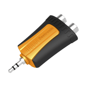 Conector Estéreo | 3.5 mm - 2 x conector Hembra RCA | Adaptador de Carcasa de Plástico